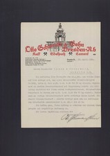 DRESDEN, Brief Autograph 1924, Otto Schwenke & Sohn Kalk Edelputz Zement