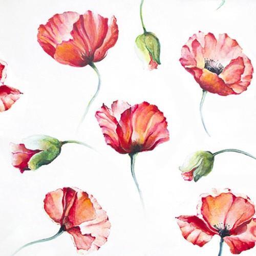 Servietten poppy drawing - servietten,