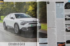 Original 2023 Autocar extracted mag road test article: CITROEN E-C4 X SHINE