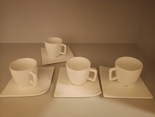 Espresso Tassen Set, Set 4 Espresso Tassen, Espresso Tassen mit Unterteller