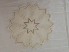 Deckchen creme/gold