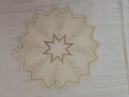 Deckchen creme gold - deckchen, creme/gold