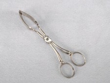 Gebäckzange Servierzange Kuchenzange Metall ED. WÜSTHOF Solingen verchromt