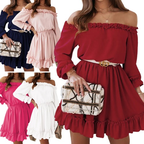 Off shoulder kleid damen - off,