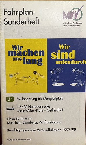 Fahrplan sonderheft mvv - fahrplan,
