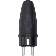 Merten Vollgummi-Stecker 123851 SCHUKO-Stecker Vollgummi-Stecker