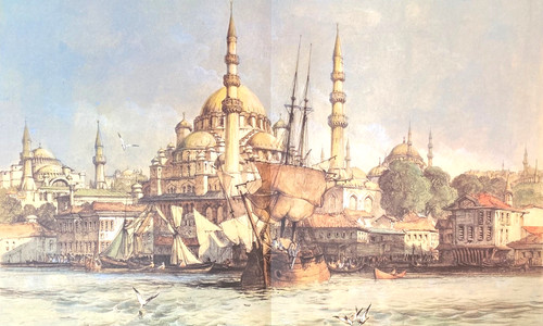 Alter kunstdruck moschee - alter, yeni