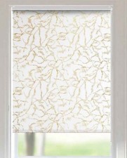 Sichtschutz Klemmrollo weiß gold Foliendruck crackle  Designrollo elegant