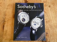 Auktionskatalog SOTHEBY'S - Wichtige Uhren, Armbanduhren & Uhren - 2003