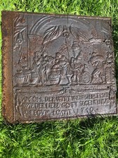 Barocke Ofenplatte/ Kaminplatte 1740 Eisenkunstguss Altes Testament