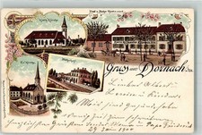 13518508 - Mulhouse Dornach Kath. Kirche Ev. Kirche Bahnhof Post-und Bahn-