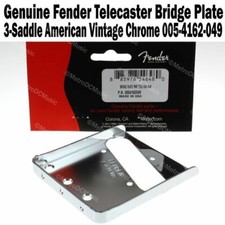 Platte Bridge Fender USA 50s TELECASTER 0054162049 Vint 3 Stege Gitarre Tele