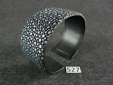 527) Rochenleder Armreif 3 cm Breit verstellbar 17 - 22 cm Stingray Leather