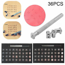 36tlg Leder Stempel Alphabet Buchstabe Metall Stanze Set Logo Handwerkzeug