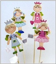 12 x Dekostecker Kinder Holz  Restposten Sonderposten