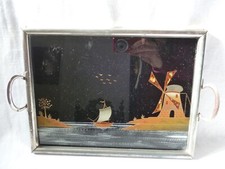 Art Deco Tablett Metallrahmen