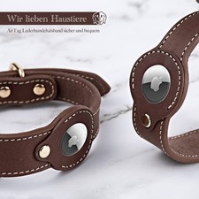 Hundehalsband Echtleder braun