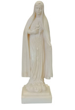 Religiöse Statue Heilige Jungfrau Maria Figur Unbeflecktes Herz Figur creme-weiß