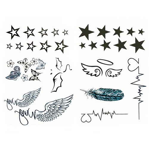 Temporäre tattoos 34stk - temporäre,
