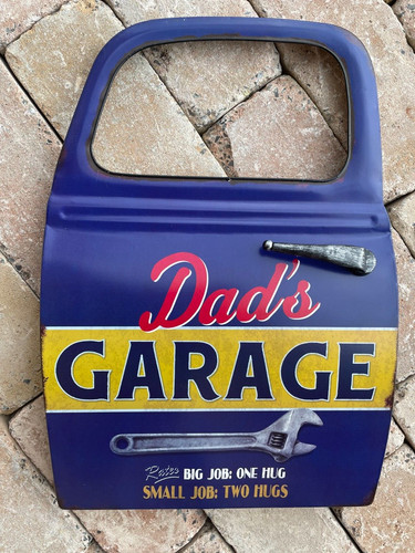 Blechschild dads garage - blechschild,
