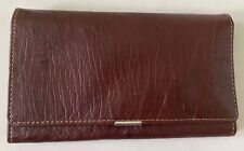 Handarbeit Portemonnaie Geld Börse Straußenleder Leather Echt Leder Dunkelbraun