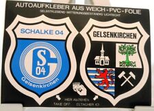 Aufkleber Auto FC Schalke 04 Stadtwappen Postkarte Weich PVC Achtziger Jahre