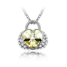 Kette Kristall Halskette HEART