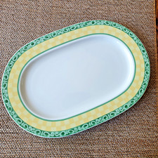 V&B SWITCH SUMMERHOUSE  ovale Platte   34 x 23,5 cm   sehr gut  Villeroy&Boch