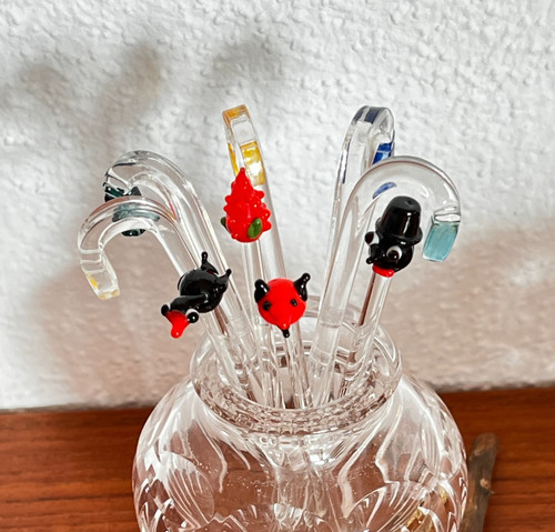 Alte lauscha cocktailspieße - alte,