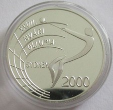 Ungarn 2000 Forint 1999 Olympia Sydney Hammerwurf Silber PP