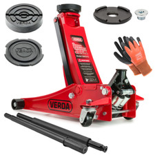 Profi Wagenheber 3T (75-515mm)  + 2x Gummi mit EXTRAS Tief Doppelkolben, PKW SUV