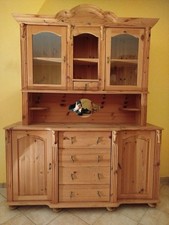 Massiv Holz Buffet Vitrine
