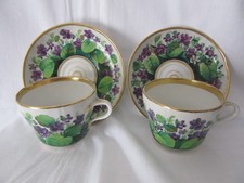 2 KPM, Biedermeiertasse, Porzellan," Veilchendekor"  um 1849-70, Zeptermarke