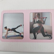 ALongSong Fitnessbänder Pilates 30-240LBS Bar Set mit 6 Widerstandsbänder 30/40/