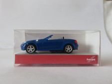 Herpa Modellautos 1:87, MB SLK-Roadster, blau, Nr. 023252