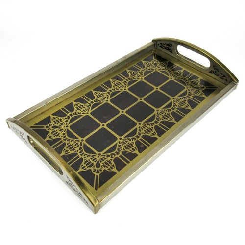 Jugendstil metall tablett - jugendstil,