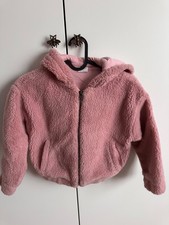 Zara Mädchen Jacke Gr. 128 Teddy Fell rosa Top Zustand