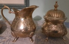 Milchkännchen und Zuckerdose versilbert PIONEER EPNS 