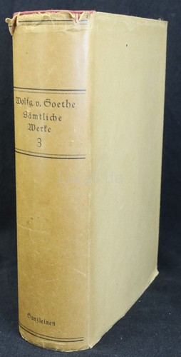 Wolfgang von goethe sämtliche - goethe,
