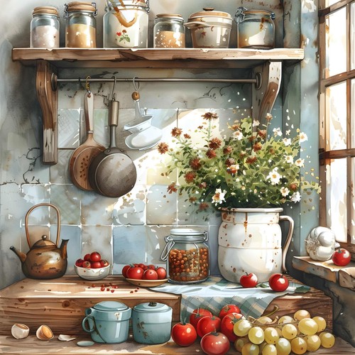 Deko bild küche landhaus - deko,