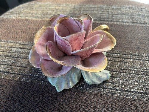 Kerzenleuchter keramik rose - kerzenleuchter,