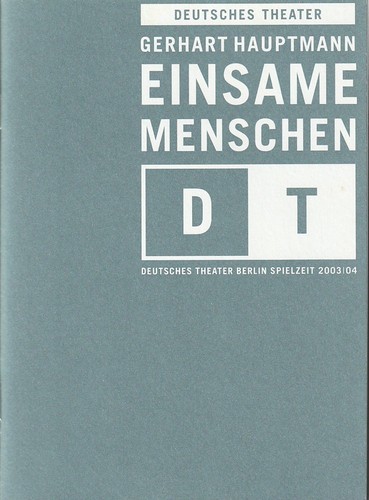 Programmheft gerhart hauptmann - gerhart,