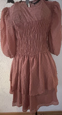 Zara Minikleid altrosa gesmokt