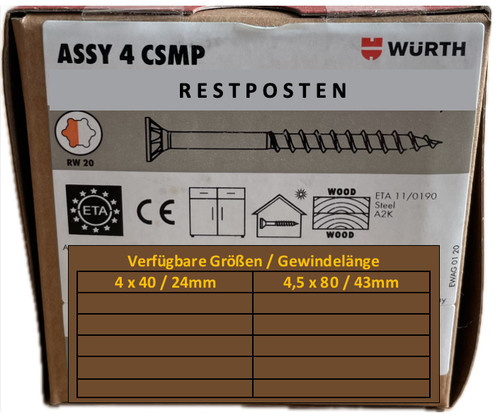 Würth schrauben assy - würth,