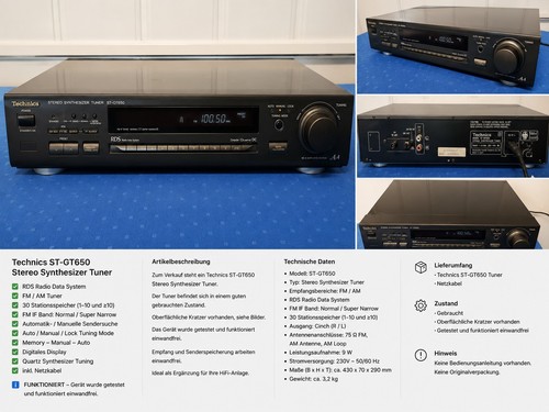 Technics st gt650 - technics, st-gt650