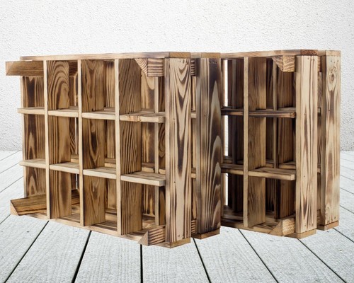 Neue geflammte holzkiste für - neue,