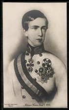 AK Kaiser Franz Josef I. von Österreich als junger Mann in Uniform 