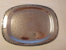 Servierplatte, WMF 34 cm x 25 cm "Baroque" Cromargan?