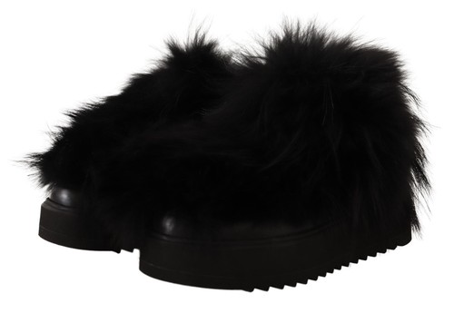 Town schuhe schwarz fell leder - schuhe,