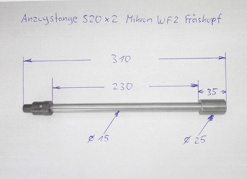 Anzugstange s20x2 für mikron - s20x2,